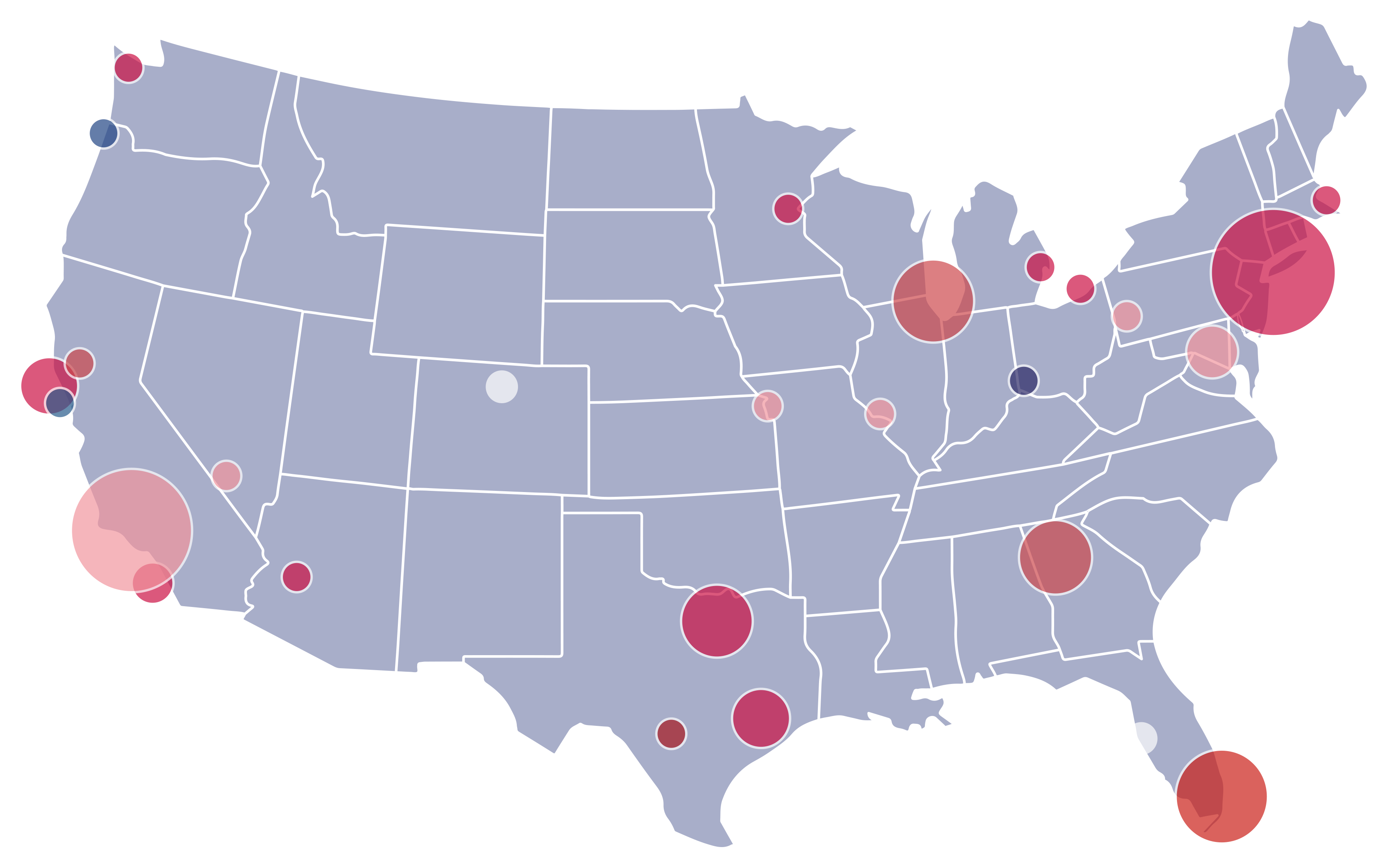 Map results of USA